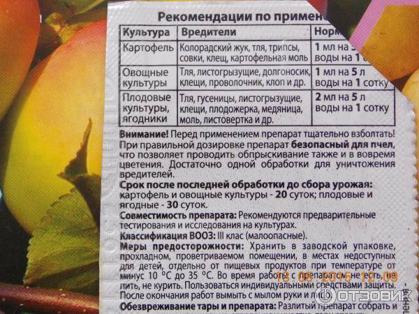"алатар, кэ", инсектицид (инструкция, дозировки, ограничения)