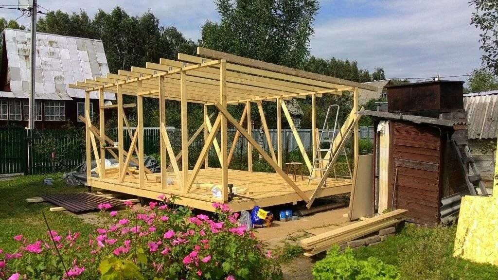 Хозблок 6х3 проект с односкатной крышей