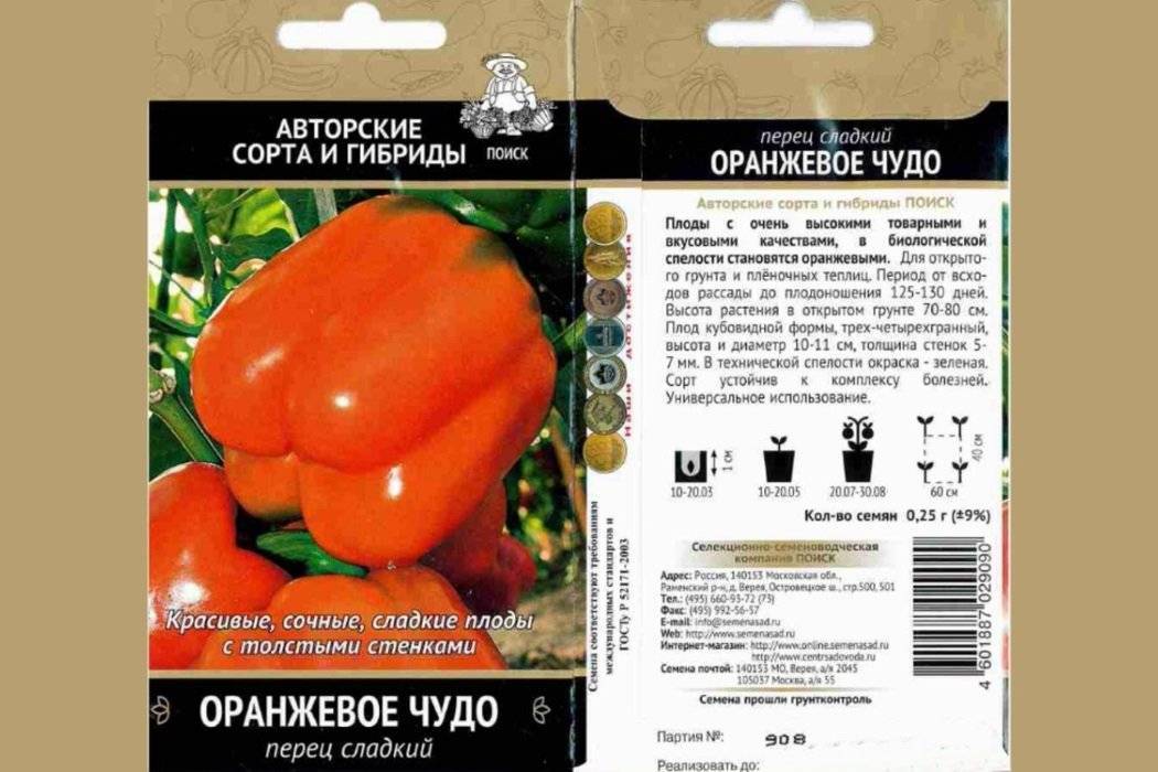 Перец оранжевое чудо: описание и особенности выращивания сорта