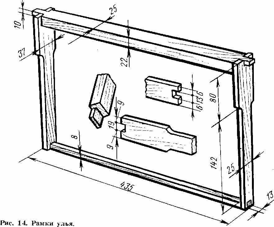 Рамка для улья дадан размеры и чертежи