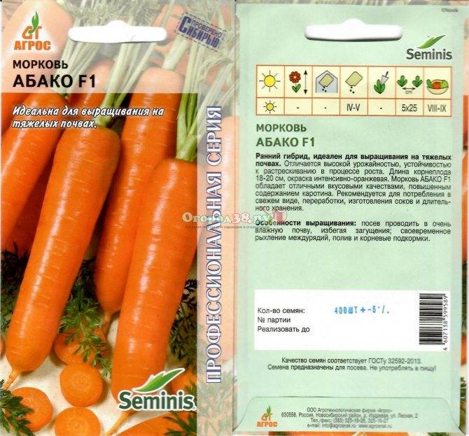 Морковь абако: описание и характеристика