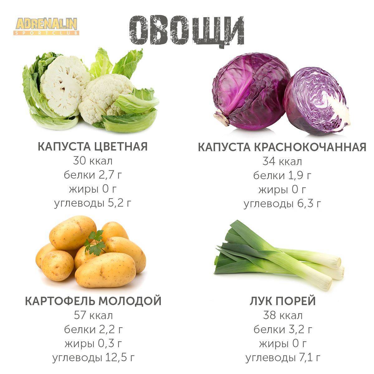 Капуста: калорийность (ккал) на 100 грамм и состав бжу (белки, жиры, углеводы), какие витамины (с, в, другие) и минералы есть, сколько их в мг содержат свежие овощи русский фермер