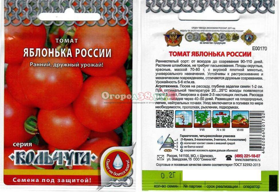 Томат яблонька россии: отзывы, описание, выращивание, урожайность, характеристики с фото