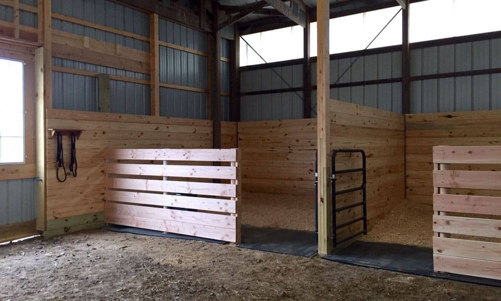 Как построить и оборудовать стойла для лошадей, размеры и схемы конюшни