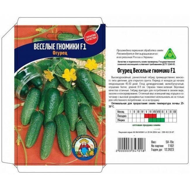 Огурцы Веселые гномики: описание и характеристика сорта