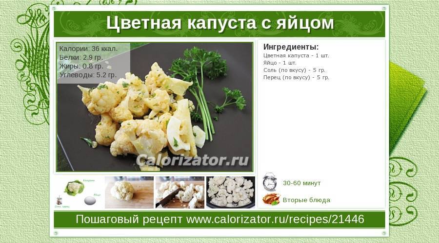 Капуста цветная в кляре технологическая карта