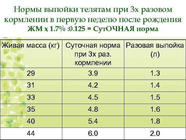 С какого возраста можно давать кашу теленку