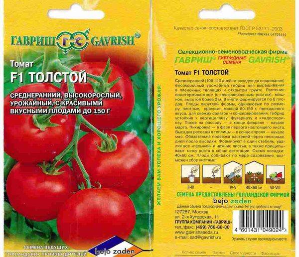 Описание сорта томата Толстой F1 — особенности выращивания