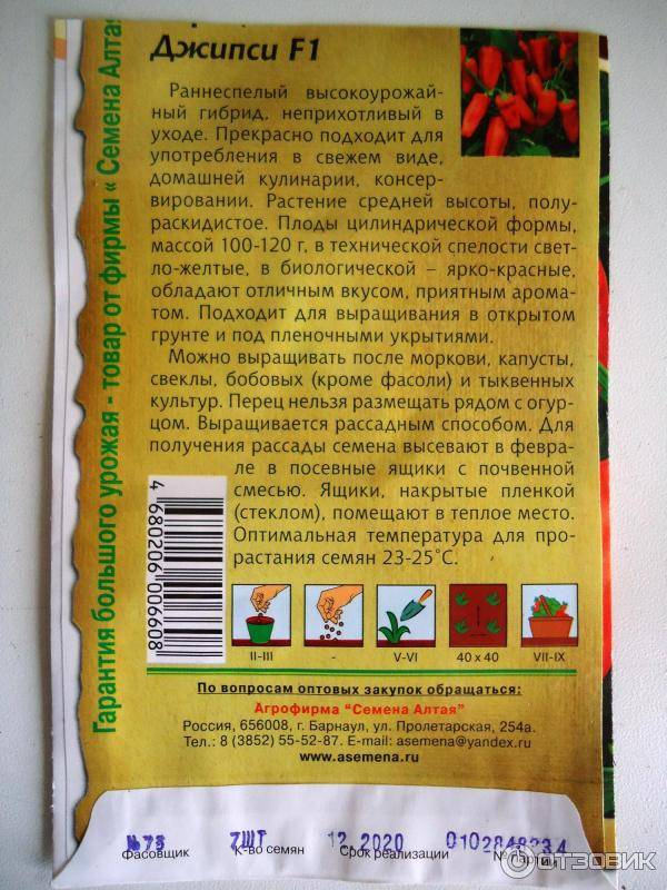 Гибрид из голландии — перец «джипси»: описание и инструкция по выращиванию