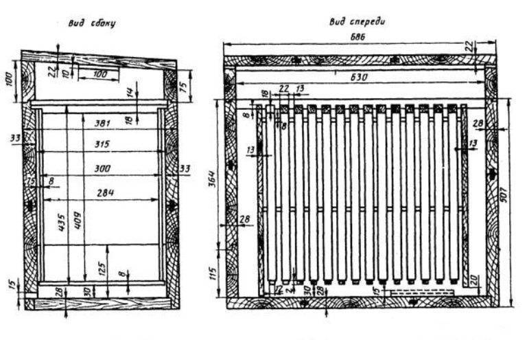 Чертеж улья левицкого