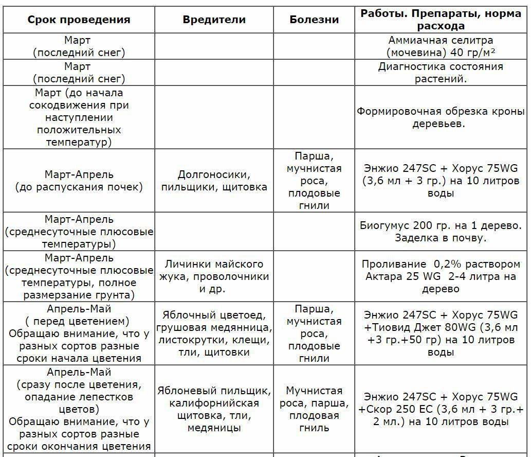 Схема обработки груши