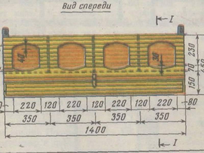 Чертеж гнезда для кур несушек