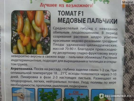 Томат Медовые пальчики: характеристика и описание сорта