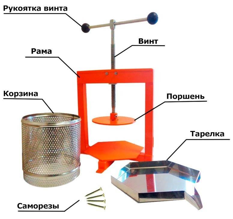 Чертеж пресса для яблок