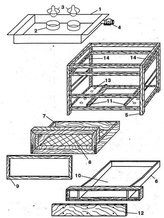 Чертеж брудера для цыплят