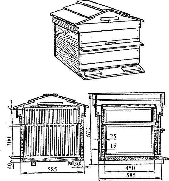 Чертеж ящика пчеловода