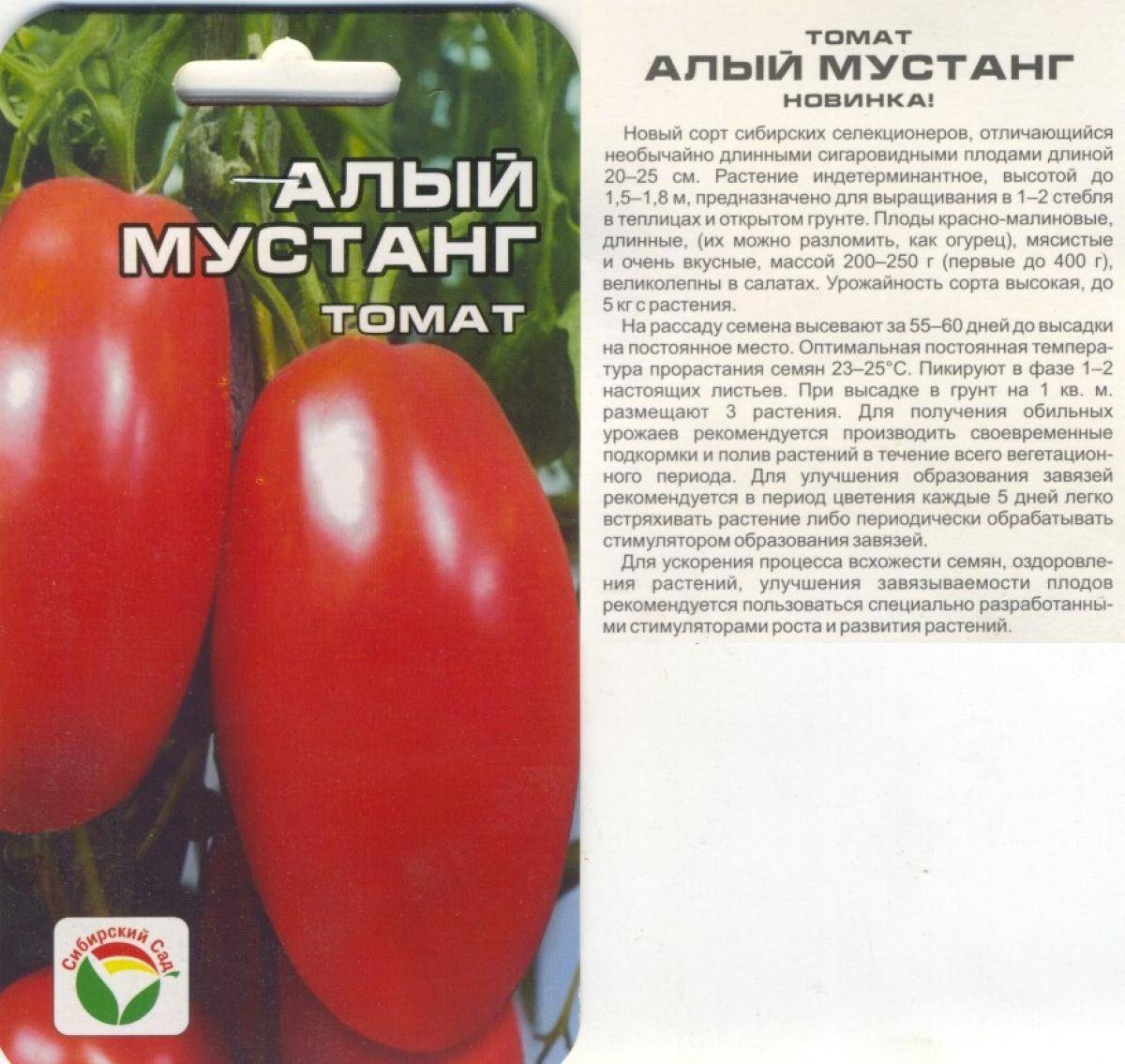 Описание сорта томата Алый мустанг — как поднять урожайность