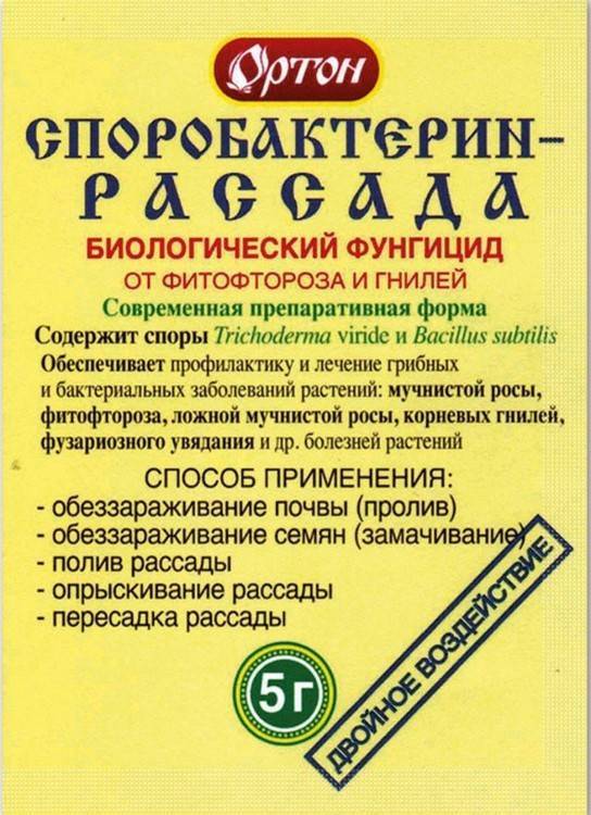 Биопрепараты для рассады – профилактика болезней. биофунгицид споробактерин для растений: инструкция по применению